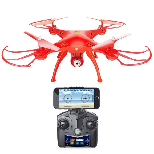 Holy Stone HS120 Wifi FPV Drone с регулируемой HD-камерой Live Video RC Quadcopter с поддержкой высоты, поддержкой приложений и 3D-гарнитурой VR, RTF Easy to Fly для начинающих и экспертов, цветной красный